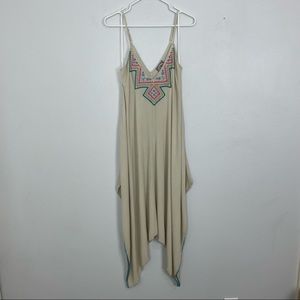 lr Gauzy Embroidered Jumpsuit | Drop Crotch | Flowy | Size Small